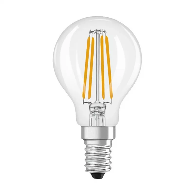 Osram LED Classic P 40 Filament 3.4W 827 Transparente E14 Lâmpada LED, Mini Globe