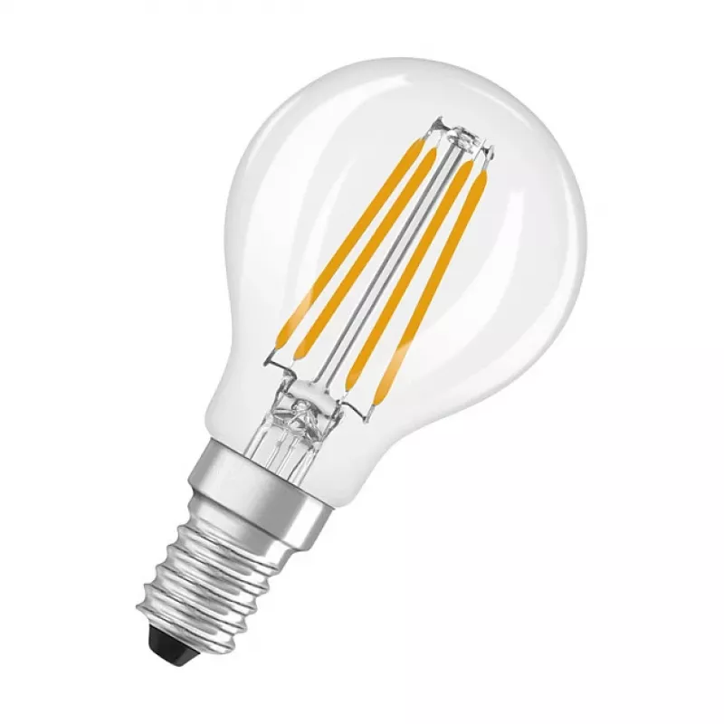 Osram LED Classic P 40 Filament 3.4W 827 Transparente E14 Lâmpada LED, Mini Globe