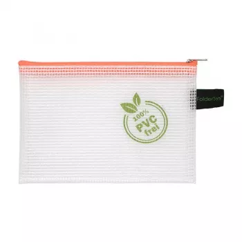 Foldersys Saco com fecho de correr A6 Transparente Polipropileno Bolsa para documentos