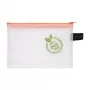 Foldersys A6 bolsa de documentos com fecho de correr transparente em polipropileno
