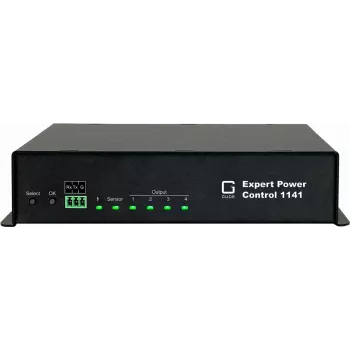 GÜDE Expert Power Control 1141-1 PDU comutada com medição 4x IEC C13 10A montagem em rack 1U