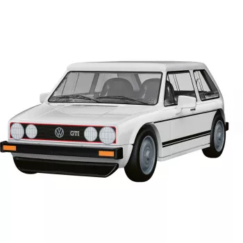 COBI 24662 Volkswagen Golf GTI (1976-1983) conjunto de construção, 1:35, branco