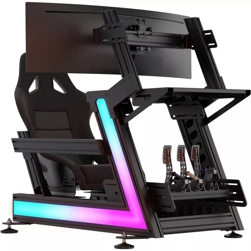 TrackTime Series One Conjunto de iluminação LED - Kit de fita LED RGB para cockpits de sim racing