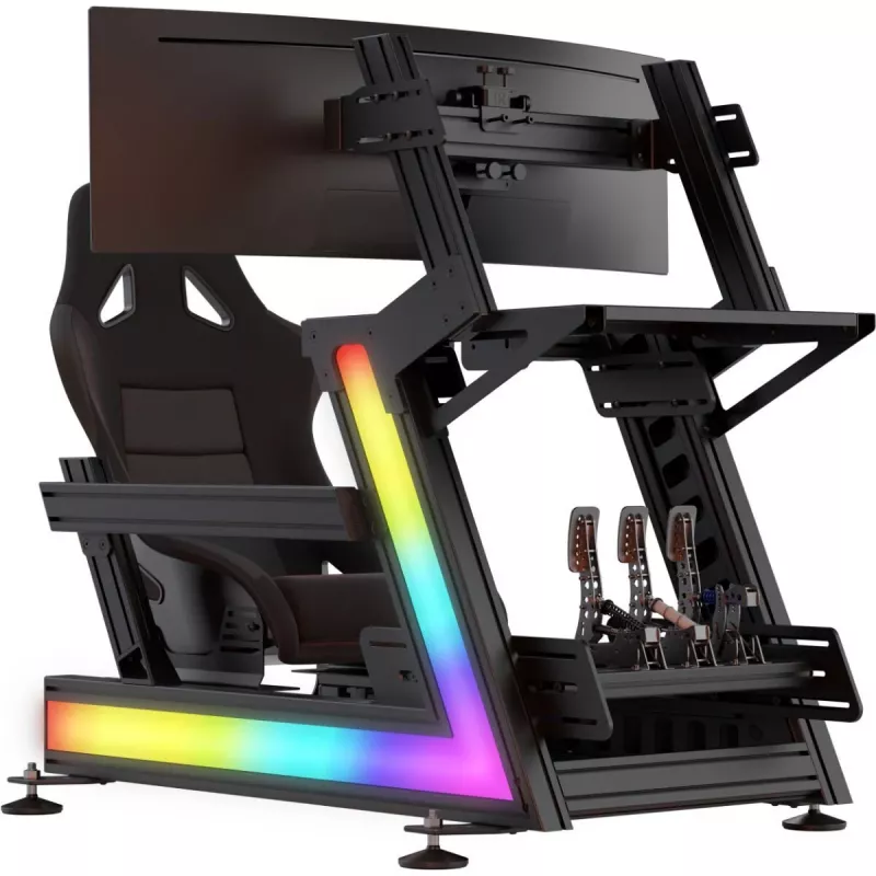 TrackTime Series One Conjunto de iluminação LED - Kit de fita LED RGB para cockpits de sim racing