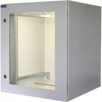 RESISTER Armário de Rede 19 polegadas Pro - IP66 para Exterior e Indústria - Porta com Janela - 16U - 600x600 mm - Cinzento Claro (RAL 7035) (90RR19WV166GG)
