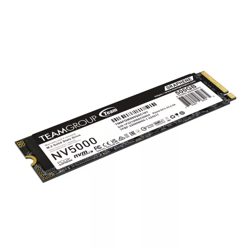 Team Group NV5000 500 GB M.2 PCIe Gen4 x4 NVMe SSD - 4500 MB/s Leitura