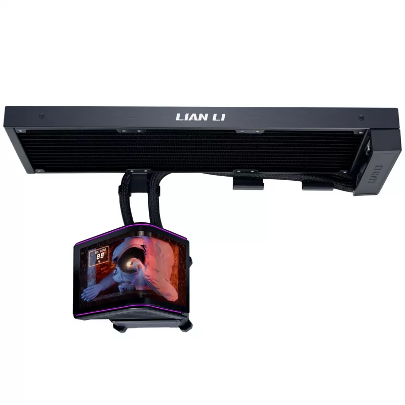 Lian Li HydroShift II OLED Curved 360 Fanless Refrigeração Líquida AIO para CPU, 360 mm, Ecrã OLED - Preto
