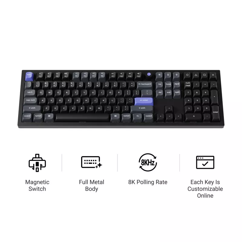 Keychron Q6HW-P1 Teclado Mecânico Full Size Magnético Branco