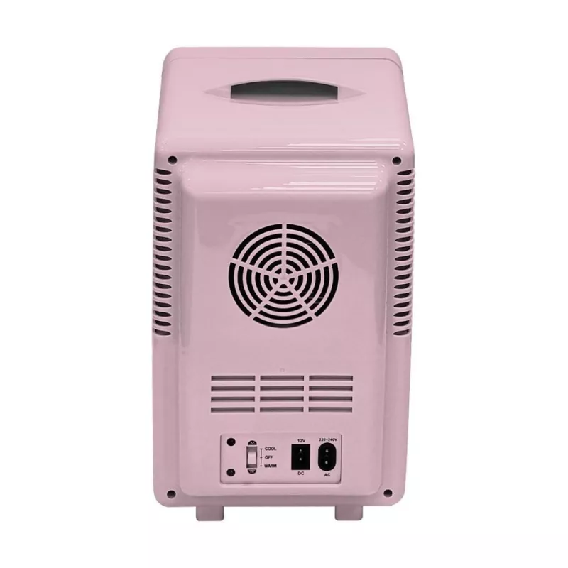 ELLE Home ESDAFX08PUEU Mini Frigorífico com Espelho de Maquilhagem LED 8L Lilás