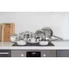 ELLE Home Conjunto de Panelas e Frigideiras em Aço Inoxidável 12 Peças ECCS200412A