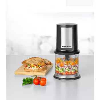 Progress EK5879PVDE Food Chopper 500W 1,2L preto/prateado