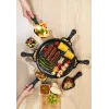 Giles & Posner EK4511GV2VDE Grelhador de raclette de mesa 1200 W 8 pessoas preto/prateado