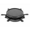 Giles & Posner EK4511GV2VDE Grelhador de raclette de mesa 1200 W 8 pessoas preto/prateado