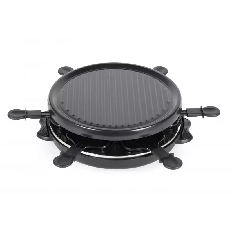 Giles & Posner EK4511GV2VDE Grelhador de raclette de mesa 1200 W 8 pessoas preto/prateado