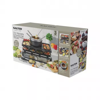 Salter EK4513VDE Conjunto de raclette e fondue 2 em 1