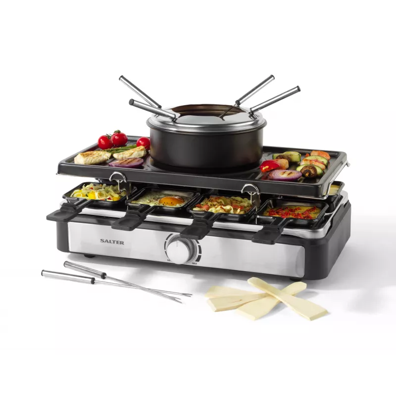 Salter EK4513VDE Conjunto de raclette e fondue 2 em 1