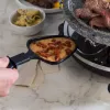 Giles & Posner EK1872GV2VDE Grelhador de raclette de pedra de mesa - 1200W, para 8 pessoas, preto/cinzento