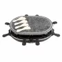 Giles & Posner EK1872GV2VDE Grelhador de raclette de pedra de mesa - 1200W, para 8 pessoas, preto/cinzento