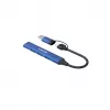 CANYON DS-02 Hub 4-em-1 USB-A/C azul