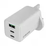CANYON CU65ACC Carregador de parede GaN 65W 2xPD 1xQC UK branco