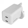 CANYON CU45AC Carregador de parede GaN 45W 2xPD UK branco