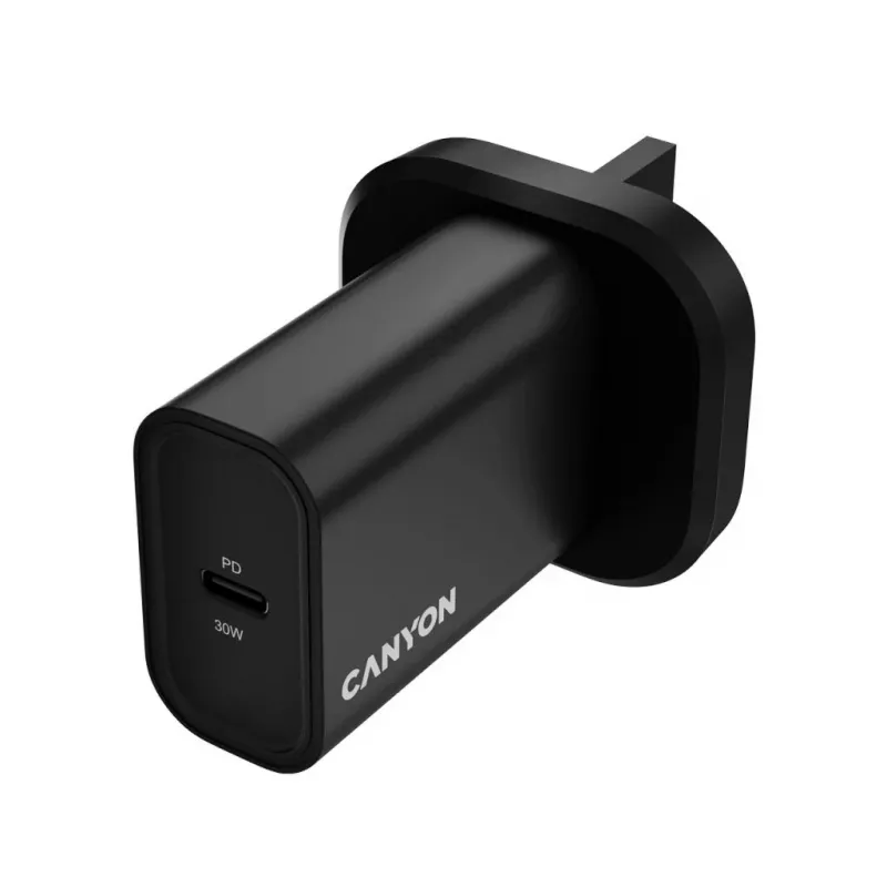 CANYON OnCharge 30CL Max Power Carregador de parede 30W 1xPD UK preto