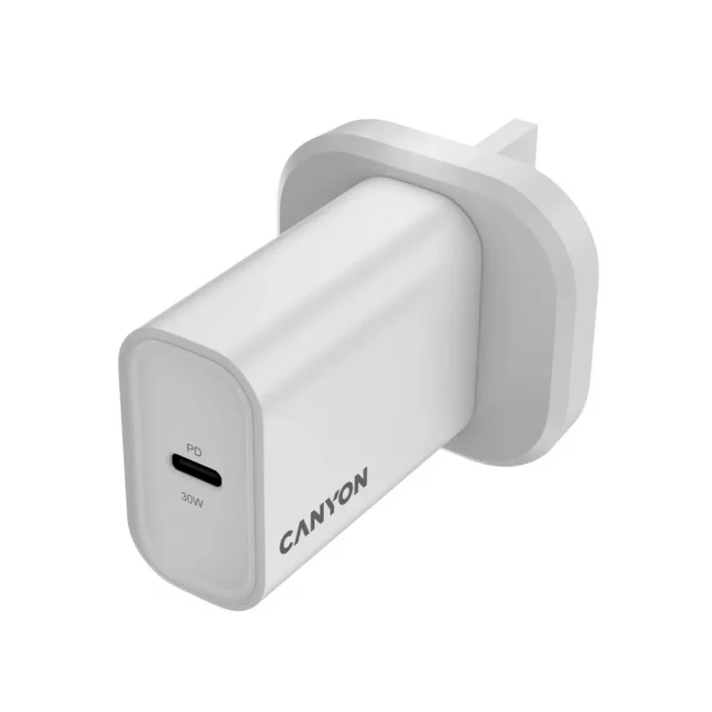 CANYON OnCharge 30CL Max Power Carregador de parede 30W 1xPD UK branco