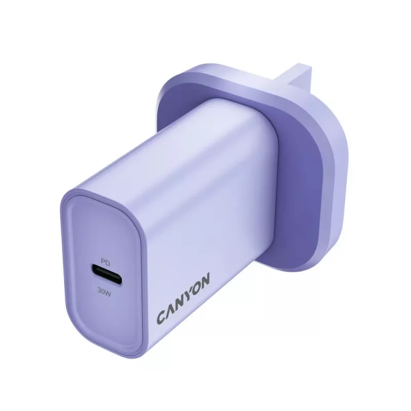 CANYON OnCharge 30CL Max Power Carregador de parede 30W 1xPD UK roxo