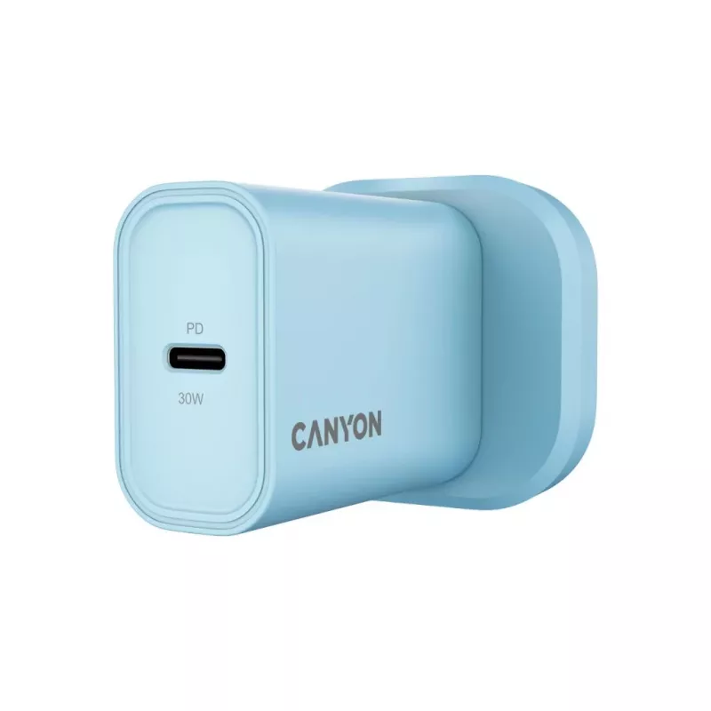 CANYON OnCharge 30CL Max Power Carregador de parede 30W 1xPD UK azul-claro