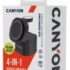 Canyon Suporte de carregamento sem fios 4 em 1, 30W máx., tamanho: 70x70x70,3mm, peso: 414g, com cabo de 1M, preto
