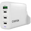 CANYON OnCharge 140 Carregador GaN 150W máx. 3 USB-C + 1 USB-A branco ficha UK