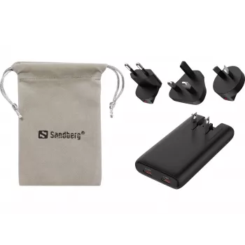 Carregador de viagem 4em1 SANDBERG 65W preto