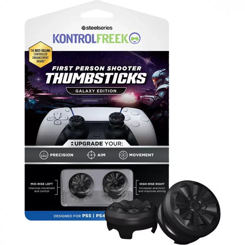 SteelSeries KontrolFreek FPS Performance Thumbsticks Galaxy Edition (Preto, 2 unid., para comando PlayStation 5/4)