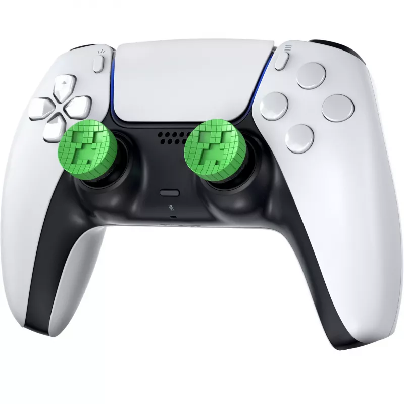 SteelSeries KontrolFreek Minecraft Performance Thumbsticks Creeper Edition (Verde/Preto, 2 unid., para comando PlayStation 5/4)