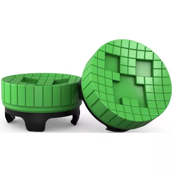 SteelSeries KontrolFreek Minecraft Performance Thumbsticks Creeper Edition (Verde/Preto, 2 unid., para comando PlayStation 5/4)