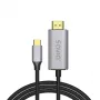 Cabo SAVIO USB-C para HDMI 2.0b 1m prateado CL-170