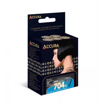 Cartucho de tinta Accura HP N.º 704 XL (CN692AE) Compatível Preto