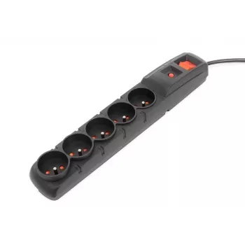 Accura Premium Crown Protetor contra sobretensões Régua de tomadas 5 tomadas 3,0 m Preto