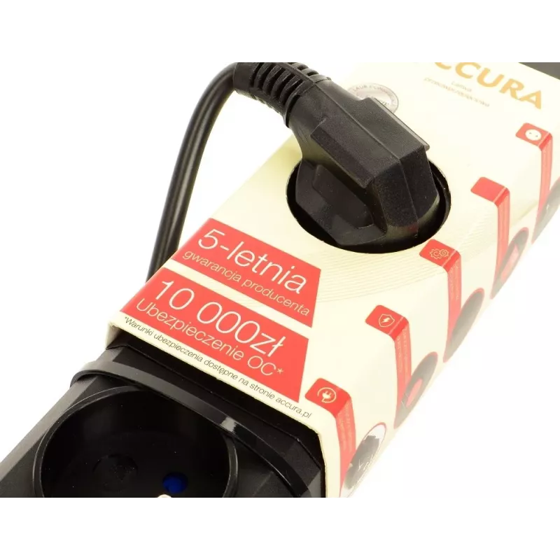 Accura Premium Crux Régua de tomadas 6 tomadas 1,5 m branco