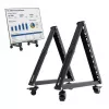 Maclean MC-183 Suporte de Chão Móvel/Trolley para TV, 37-80 polegadas, VESA 800x400, 75 kg, Rodas com Travão, Preto