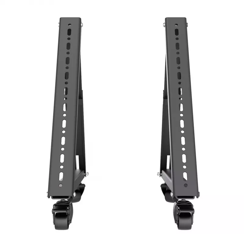 Maclean MC-183 Suporte de Chão Móvel/Trolley para TV, 37-80 polegadas, VESA 800x400, 75 kg, Rodas com Travão, Preto