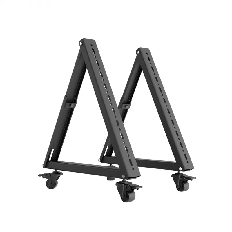 Maclean MC-183 Suporte de Chão Móvel/Trolley para TV, 37-80 polegadas, VESA 800x400, 75 kg, Rodas com Travão, Preto