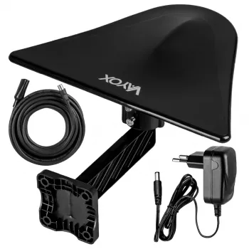 Antena externa ativa VAYOX DigiActiv VA0023 DVB-T/T2 4G LTE VHF UHF preta