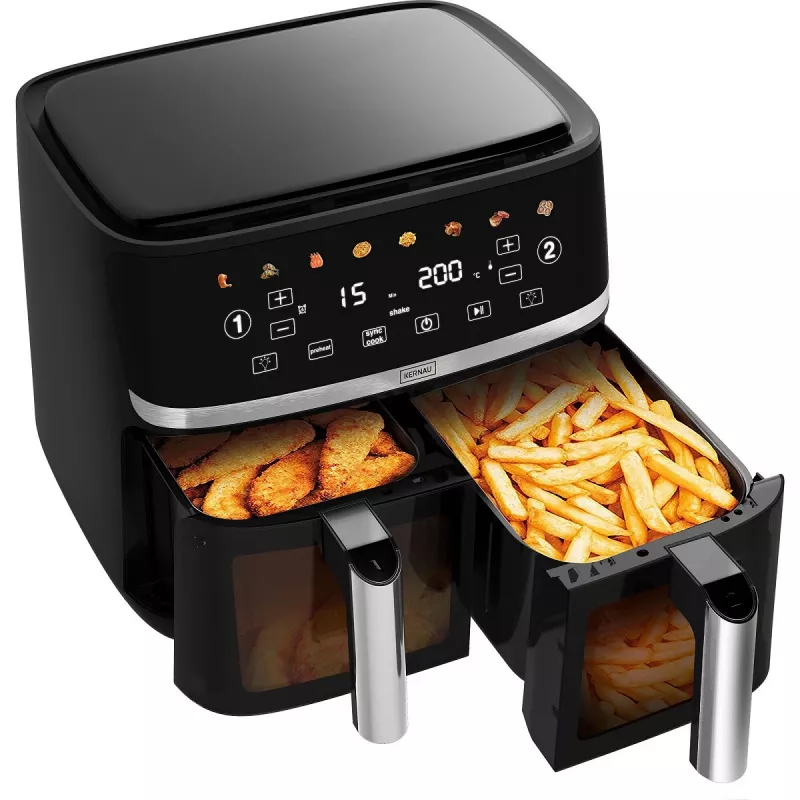 Fritadeira de ar quente dupla Kernau KSAF 1017 EB Duo 10.2 L preta