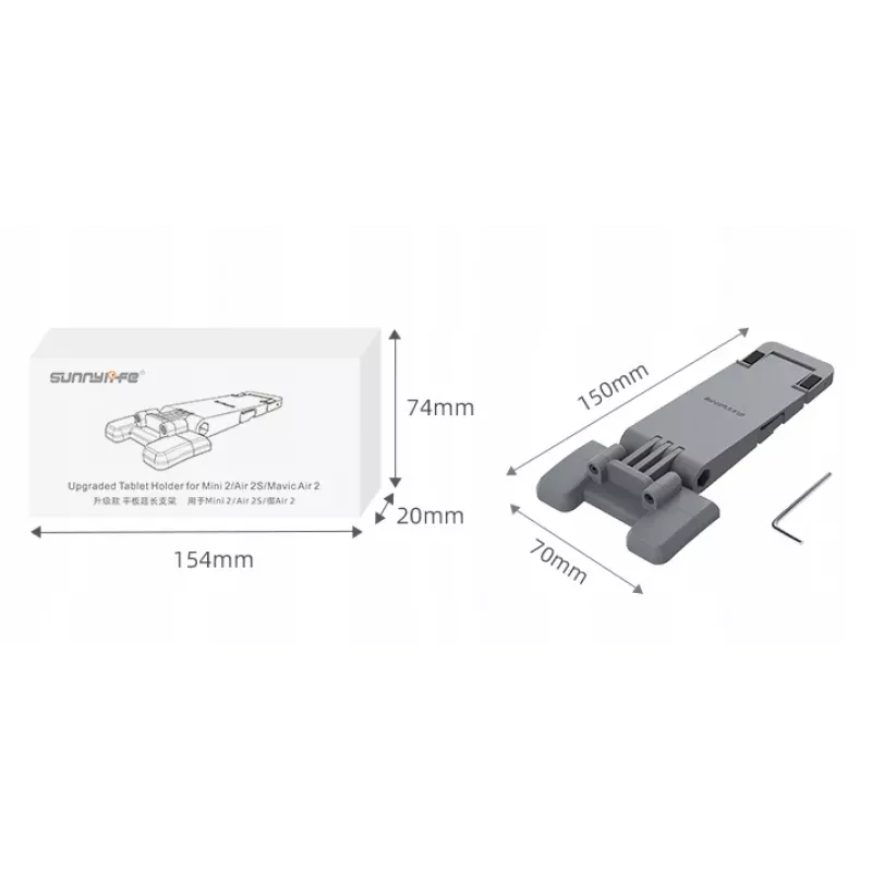 SUNNYLIFE Suporte para tablet para DJI Mavic Mini 2 / Air 2 / Air 2S - cinzento