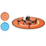 SUNNYLIFE Plataforma de aterragem para drone 75cm laranja/azul dupla face à prova de água em nylon dobrável com bolsa de transporte e estacas de fixação