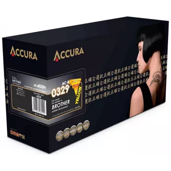 Accura Cartucho de toner compatível (TN-329Y) amarelo alto rendimento para Brother