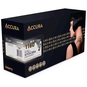 ACCURA Cartucho de toner compatível como substituição para Kyocera TK-1160 (preto, rendimento padrão, 7.200 páginas)