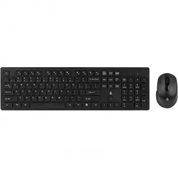 Teclado de membrana com fio tamanho completo Accura Delano ACC-K1306 com iluminação RGB, preto