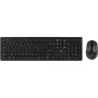 Teclado de membrana com fio tamanho completo Accura Delano ACC-K1306 com iluminação RGB, preto